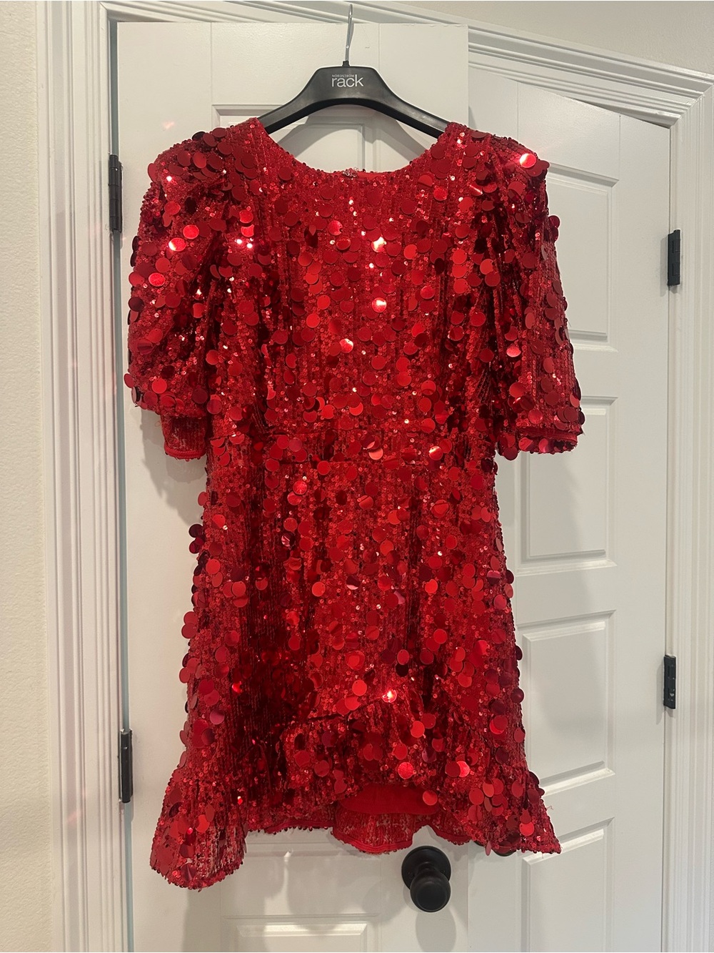 Ciebon Red Sequin Party Mini Dress